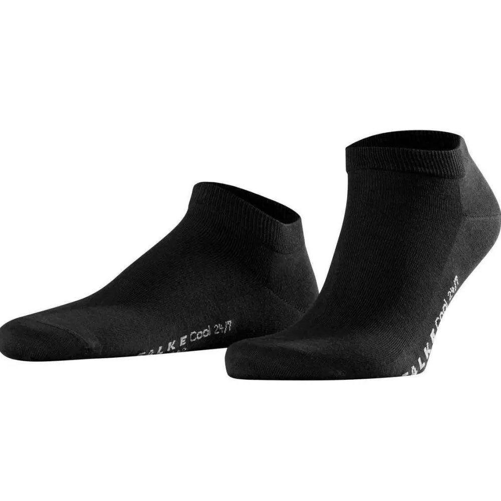 Falke Men's Socks^Black Cool 24/7 Sneaker Socks