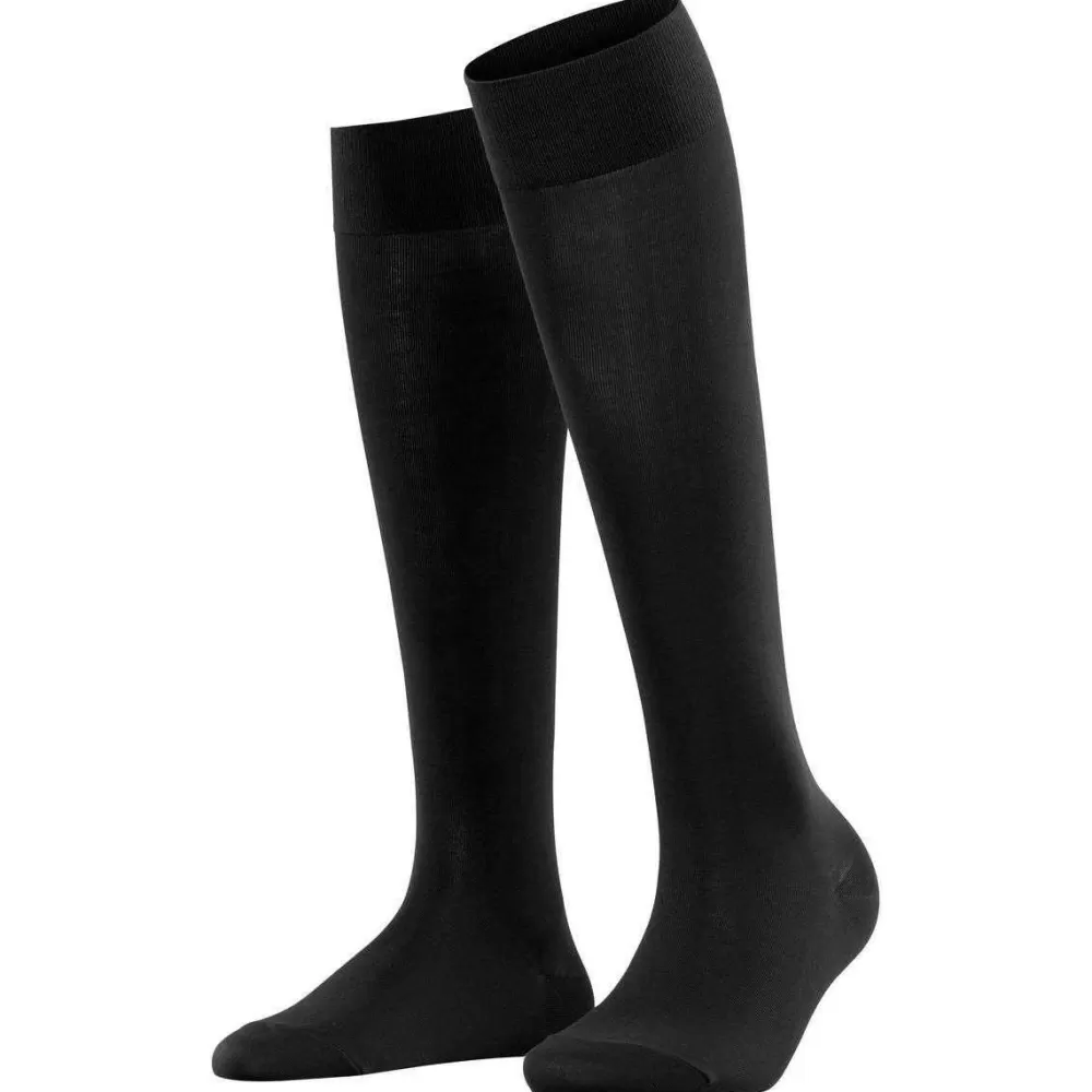 Falke Women's Socks^Black Cotton Touch Knee High Socks