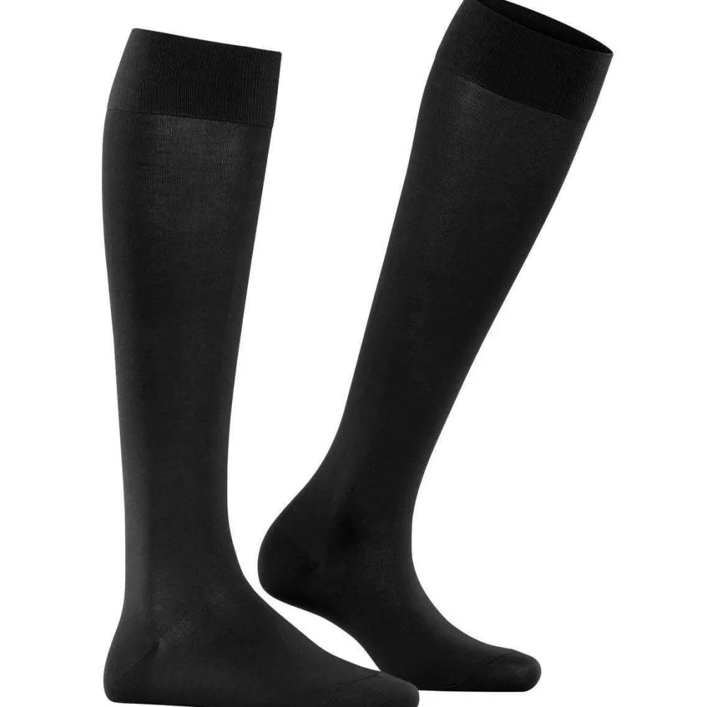 Falke Women's Socks^Black Cotton Touch Knee High Socks