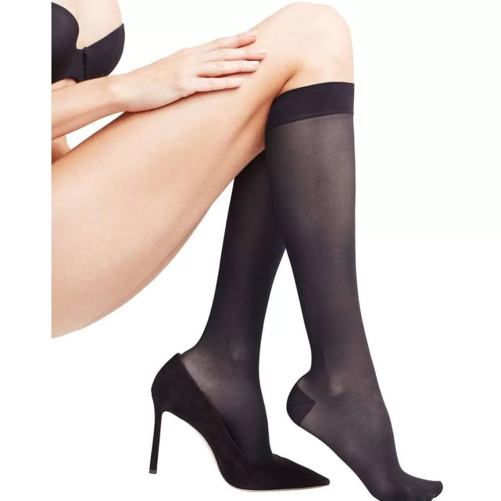 Falke Women's Socks^Black Energize 30 Denier Knee-High Socks