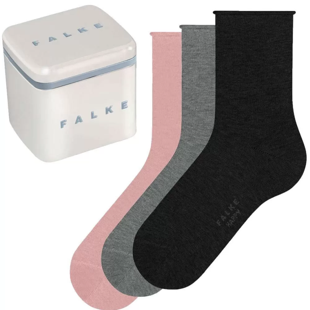 Falke Women's Socks^Black Happy Box 3 Pack Socks