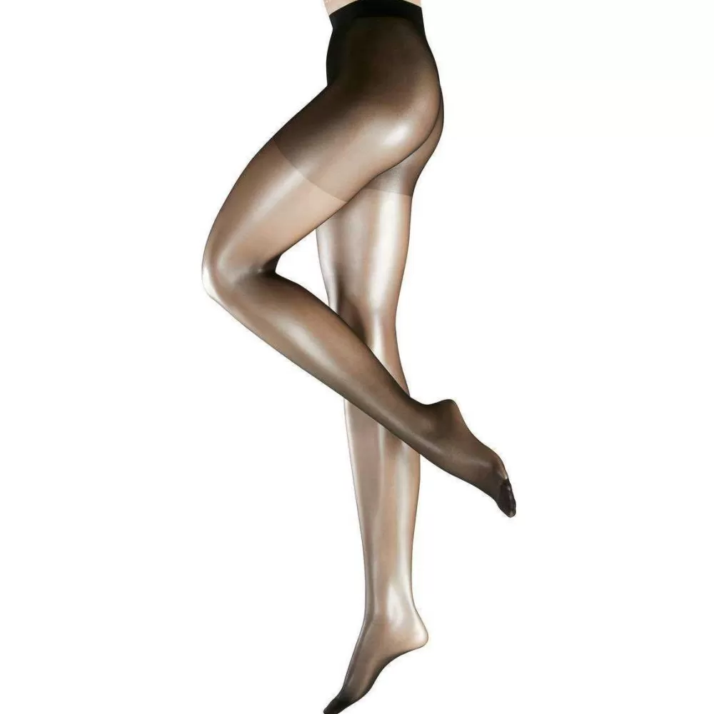 Falke Tights^Black Invisible Deluxe 8 Denier Ultra-Transparent Matte Tights