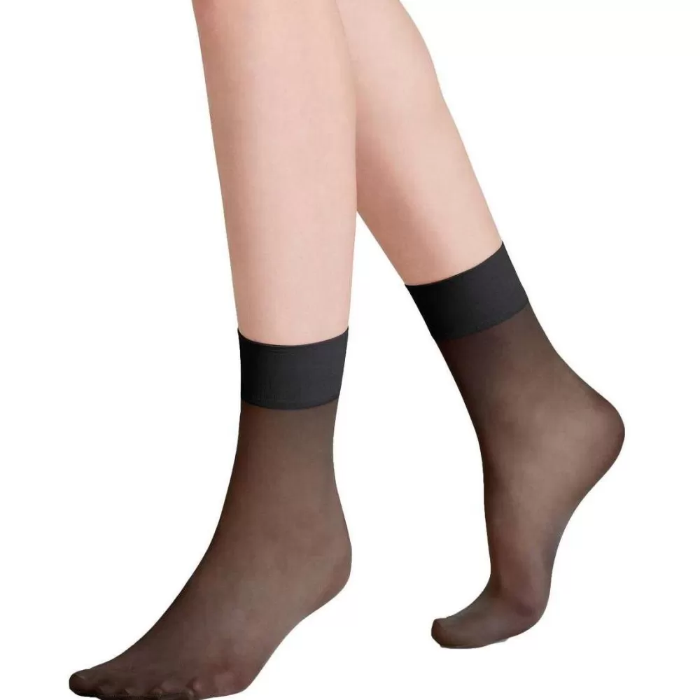 Falke Stockings^Black Pure Matt 20 Denier Anklets