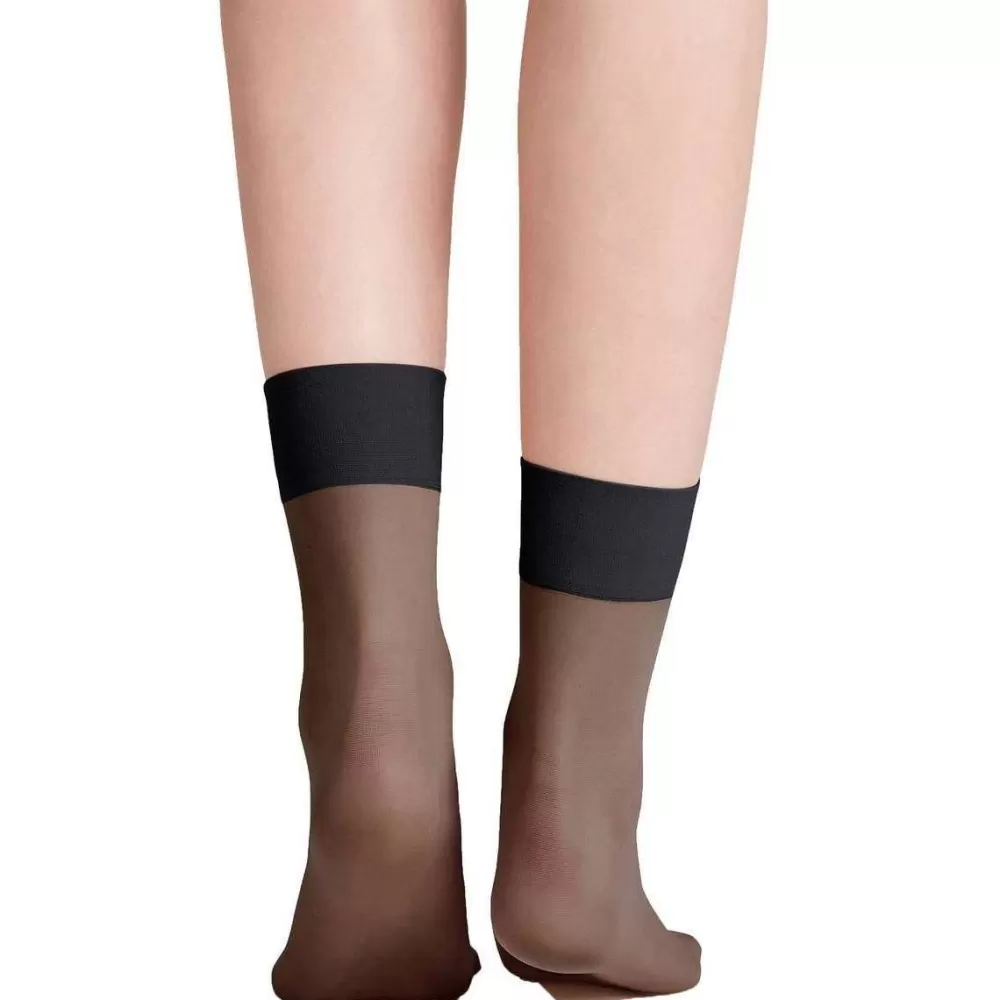 Falke Stockings^Black Pure Matt 20 Denier Anklets