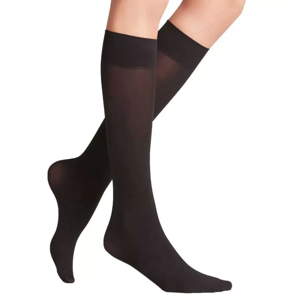 Falke Tights^Black Pure Matt 50 Denier Knee-High Tights