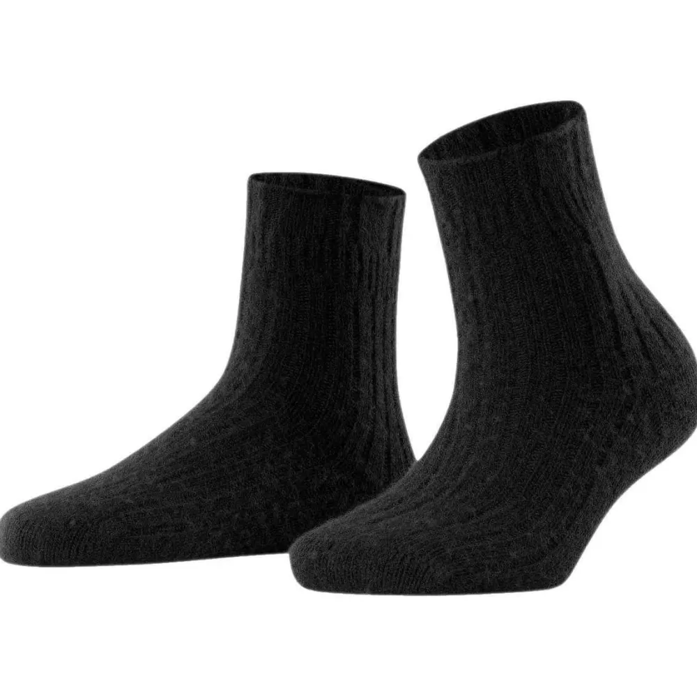 Falke Women's Socks^Black Rib Bed Socks