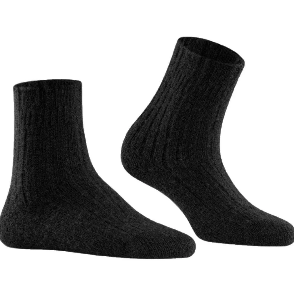 Falke Women's Socks^Black Rib Bed Socks