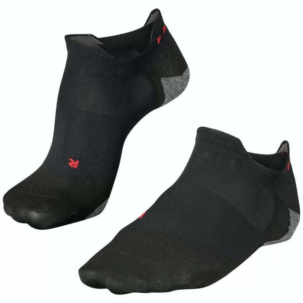 Falke Men's Socks^Black Running 5 Invisible No Show Socks