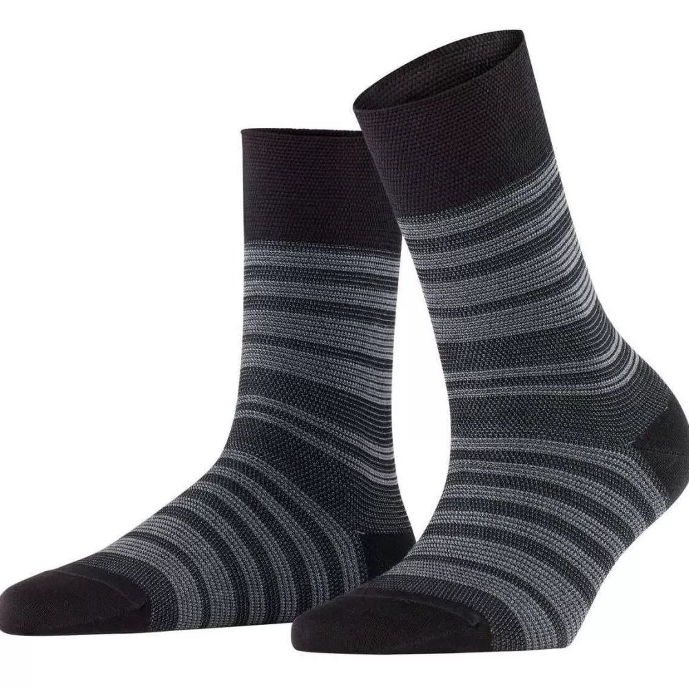 Falke Women's Socks^Black Sensitive Sunset Stripe Socks