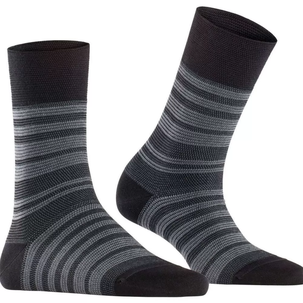 Falke Women's Socks^Black Sensitive Sunset Stripe Socks