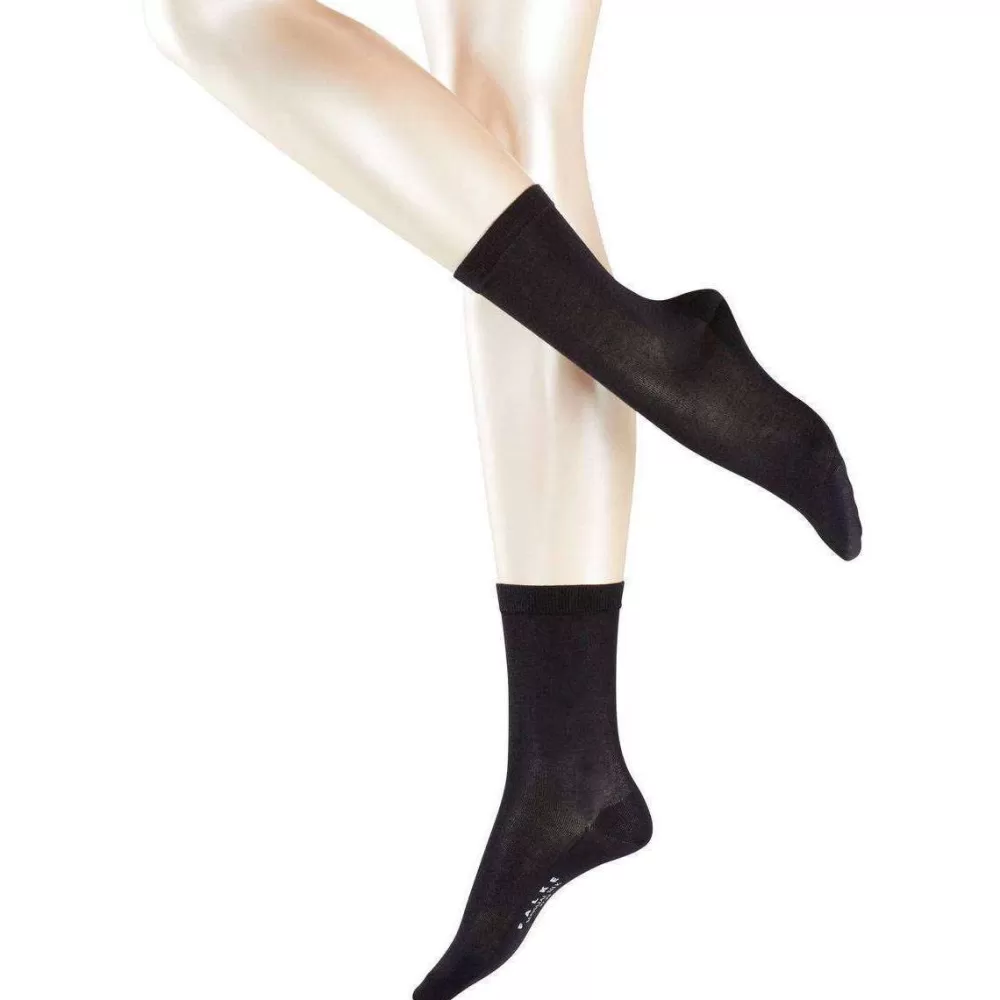 Falke Women's Socks^Black Sensual Silk Midcalf Socks
