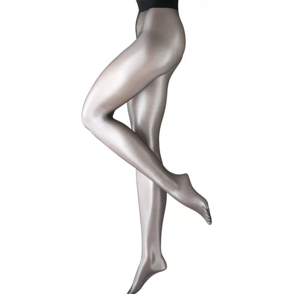 Falke Tights^Black Shelina 12 Denier Ultra-Transparent Shimmer Tights