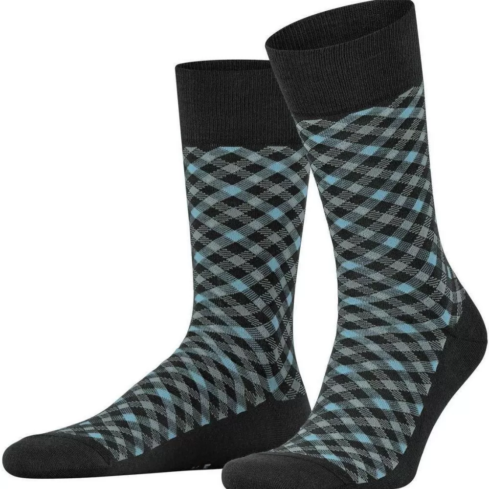 Falke Men's Socks^Black Smart Check Socks