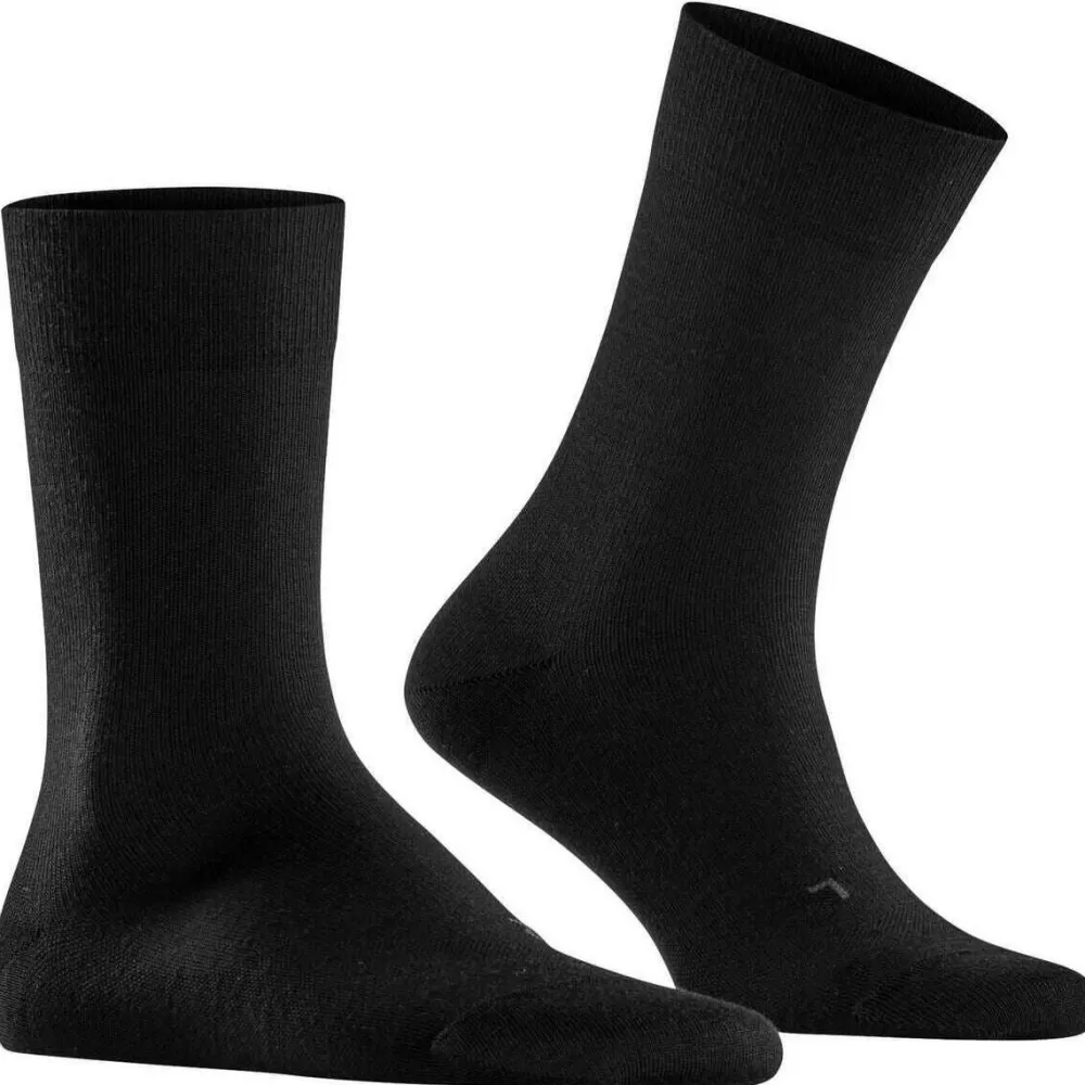 Falke Men's Socks^Black Stabilizing Wool Everyday Socks
