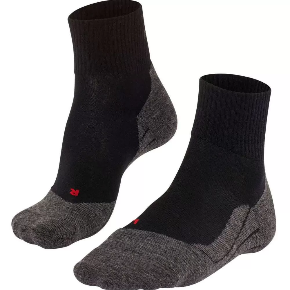 Falke Men's Socks^Black Tk5 Wander Wool Short Socks