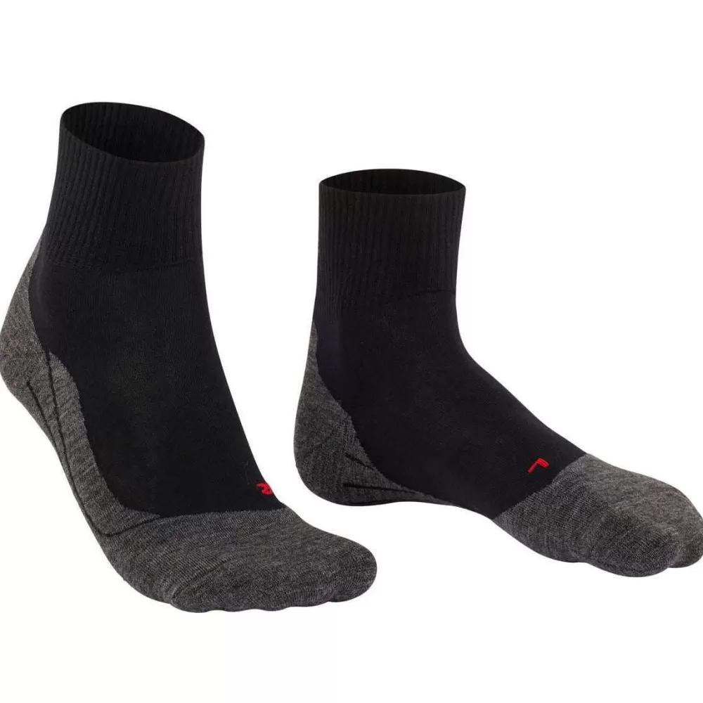 Falke Men's Socks^Black Tk5 Wander Wool Short Socks