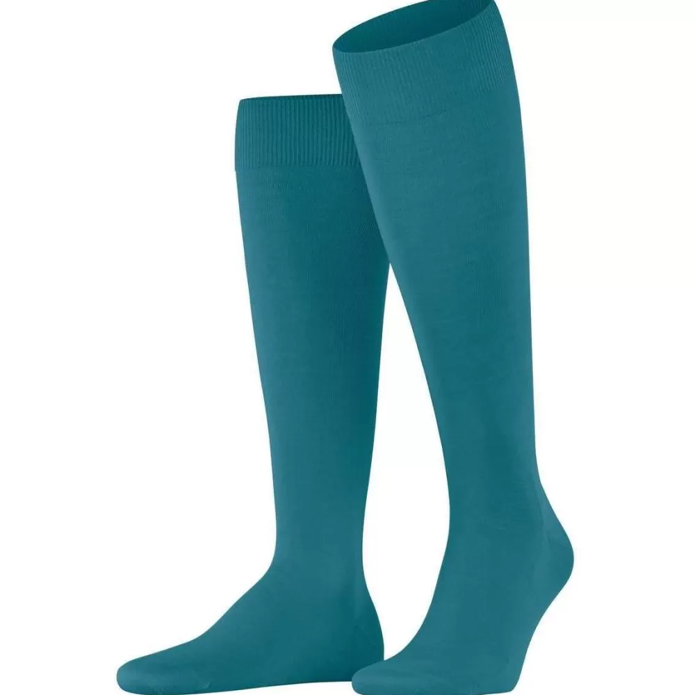 Falke Men's Socks^Blue Climawool Knee High Socks