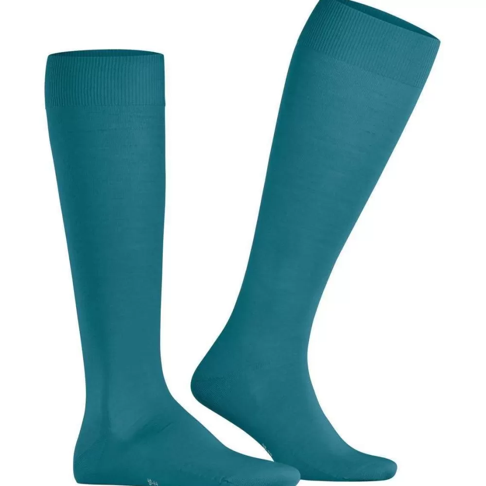 Falke Men's Socks^Blue Climawool Knee High Socks