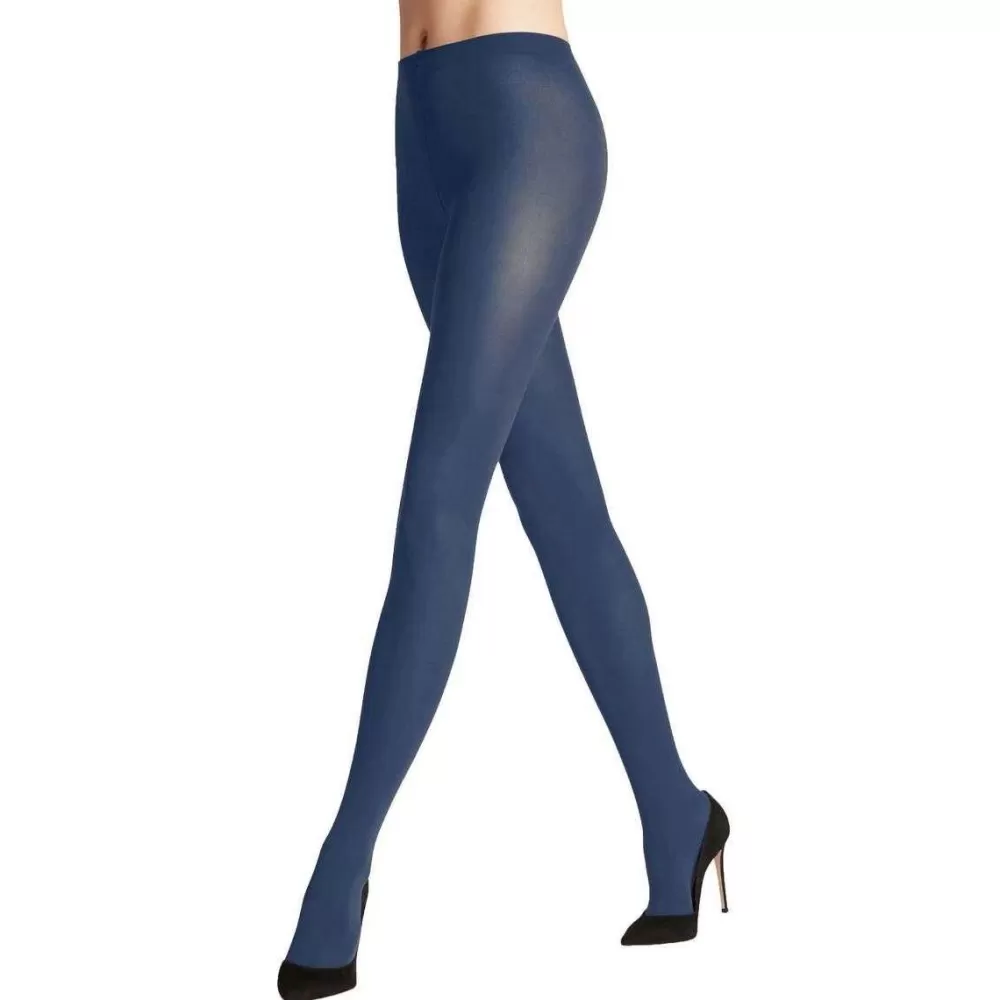 Falke Tights^Blue Cotton Touch Tights