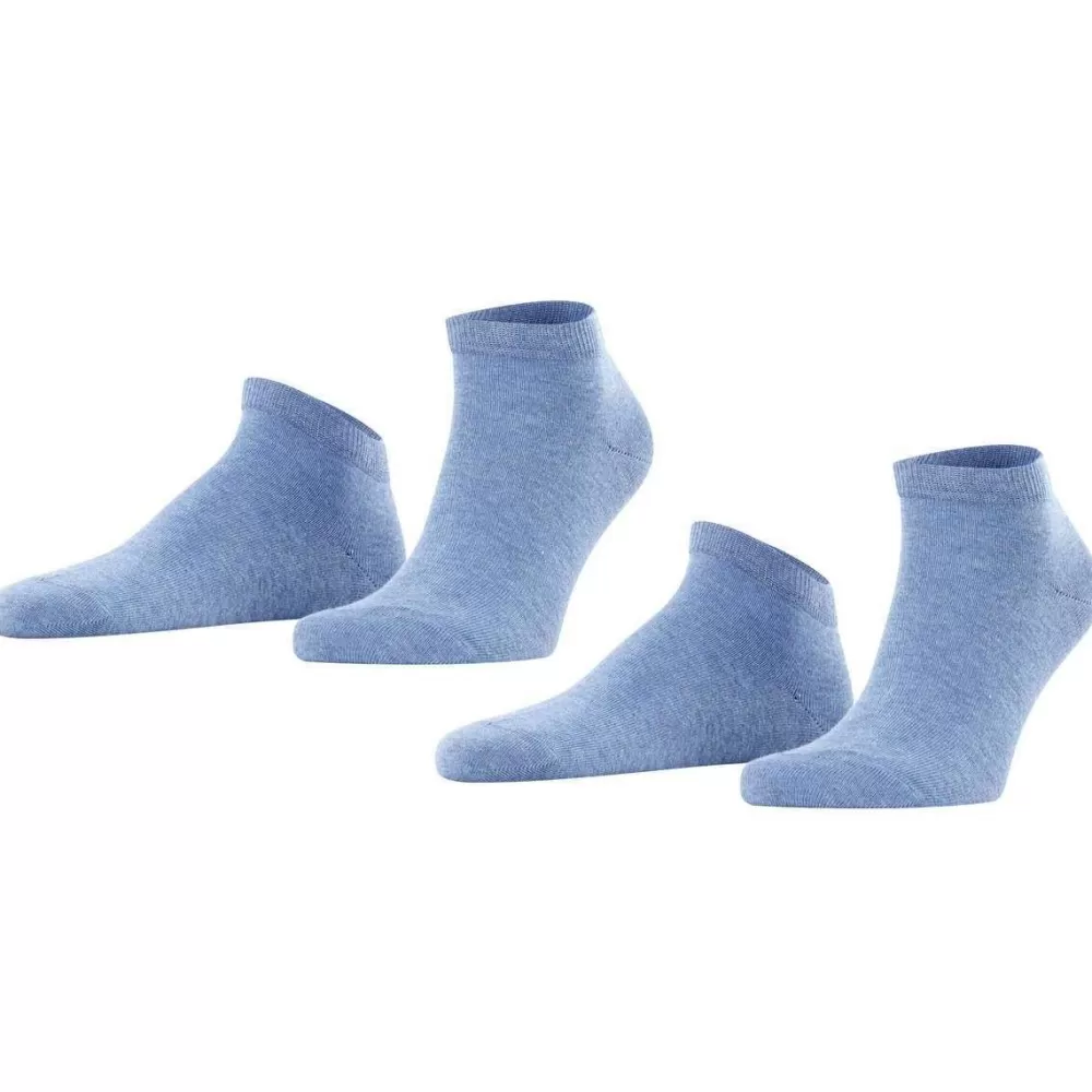 Falke Men's Socks^Blue Happy 2 Pack Sneaker Socks
