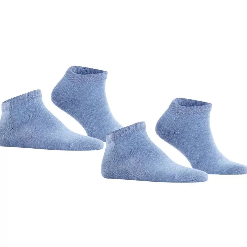 Falke Men's Socks^Blue Happy 2 Pack Sneaker Socks