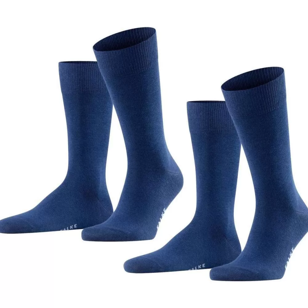 Falke Men's Socks^Blue Happy 2 Pack Socks