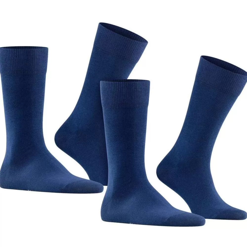 Falke Men's Socks^Blue Happy 2 Pack Socks