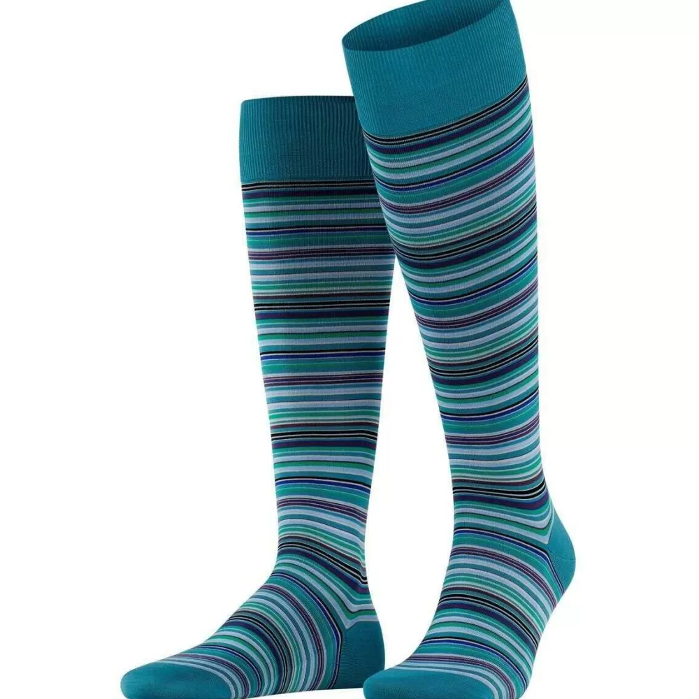 Falke Men's Socks^Blue Microblock Knee High Socks