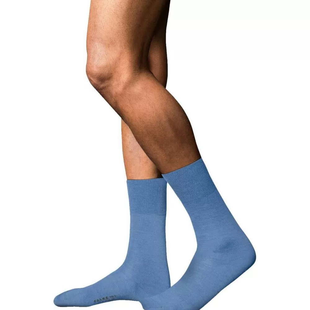 Falke Men's Socks^Blue No 6 Finest Merino Wool And Silk Socks