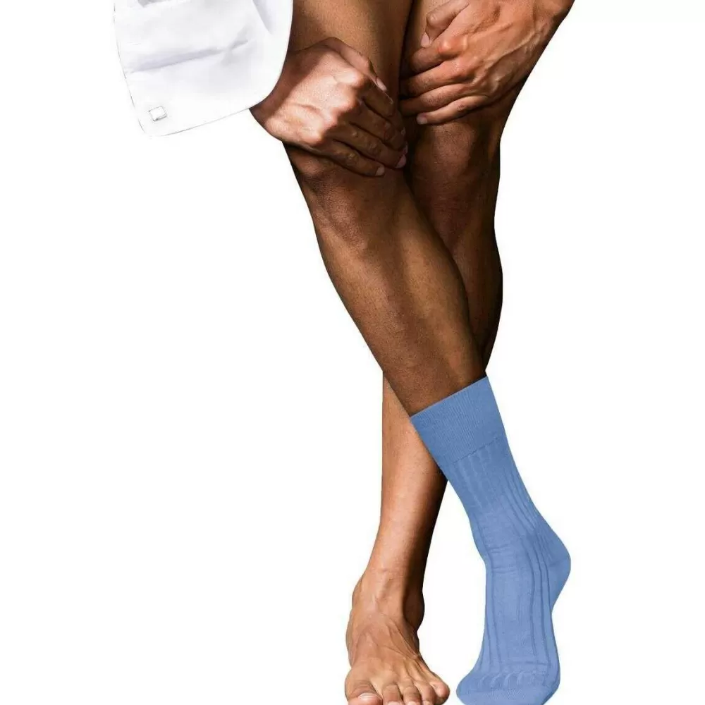 Falke Men's Socks^Blue No 13 Finest Piuma Cotton Socks