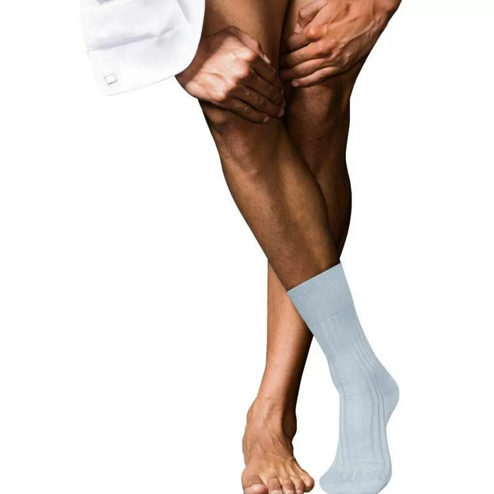 Falke Men's Socks^Blue No 13 Finest Piuma Cotton Socks