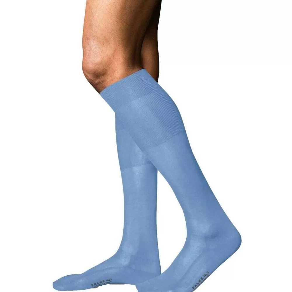 Falke Men's Socks^Blue No 9 Pure Fil D´Ecosse Knee High Socks