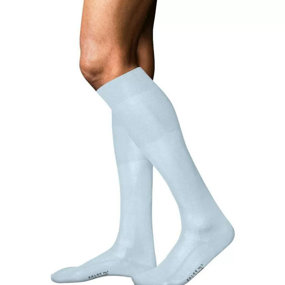 Falke Men's Socks^Blue No 9 Pure Fil D´Ecosse Knee High Socks
