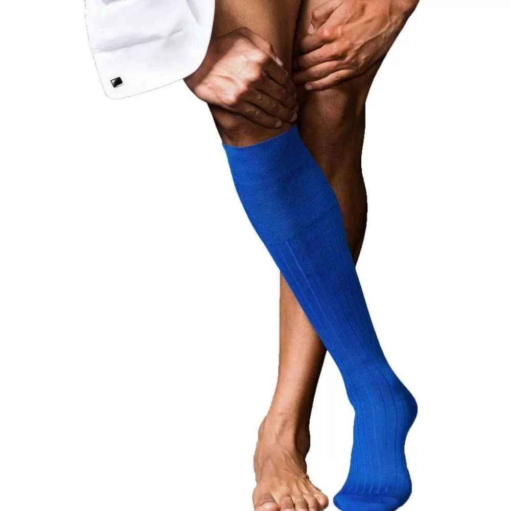 Falke Men's Socks^Blue No2 Finest Knee High Cashmere Socks