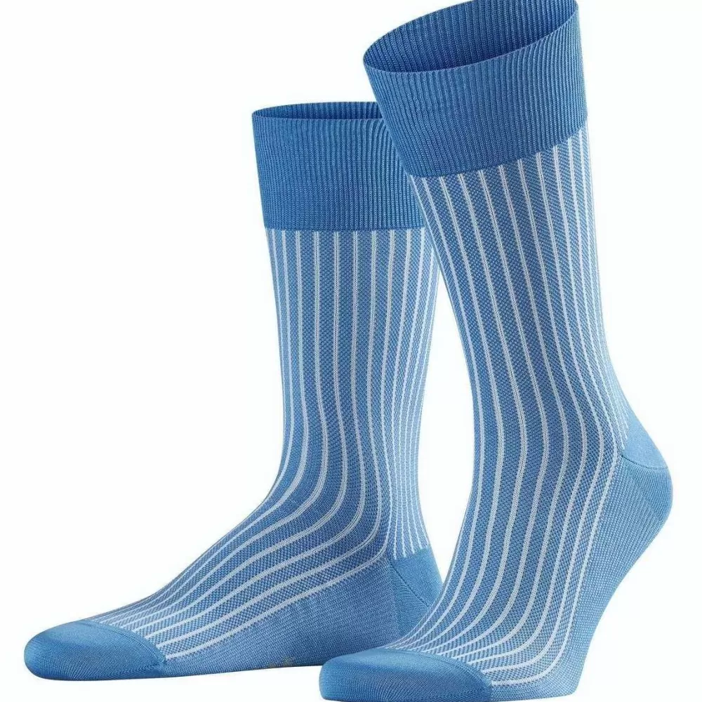 Falke Men's Socks^Blue Oxford Stripe Socks