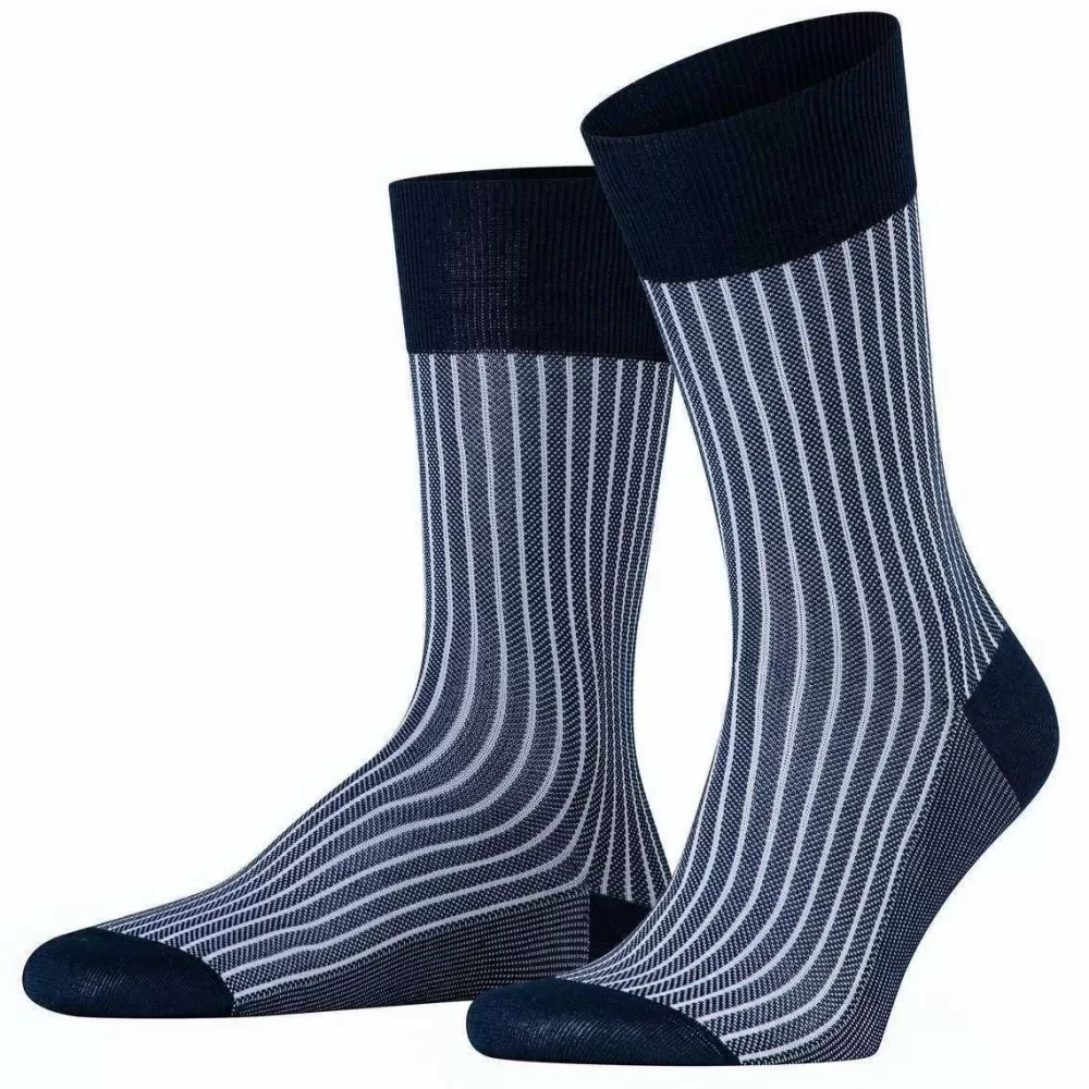 Falke Men's Socks^Blue Oxford Stripe Socks