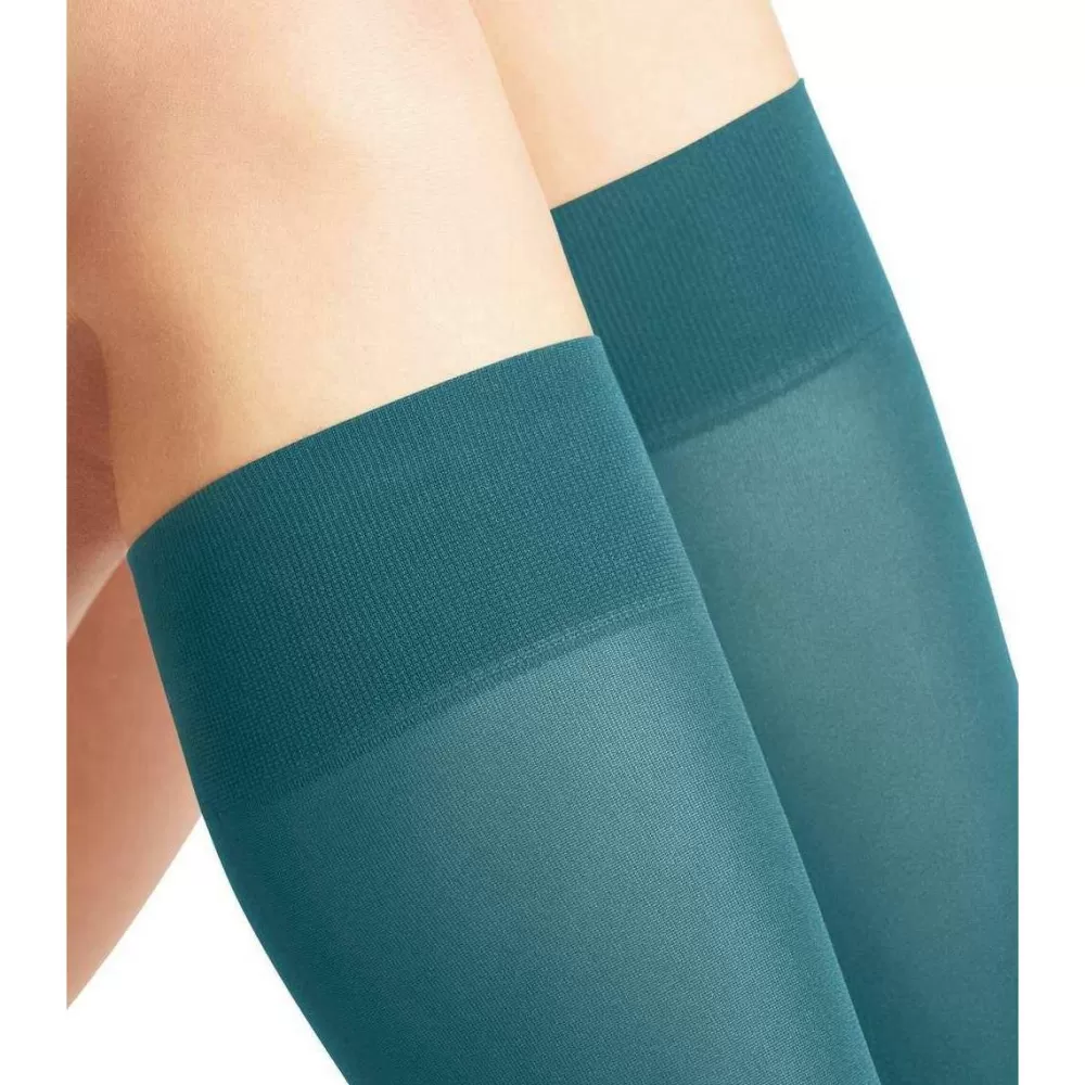 Falke Tights^Blue Pure Matt 50 Denier Knee High Tights