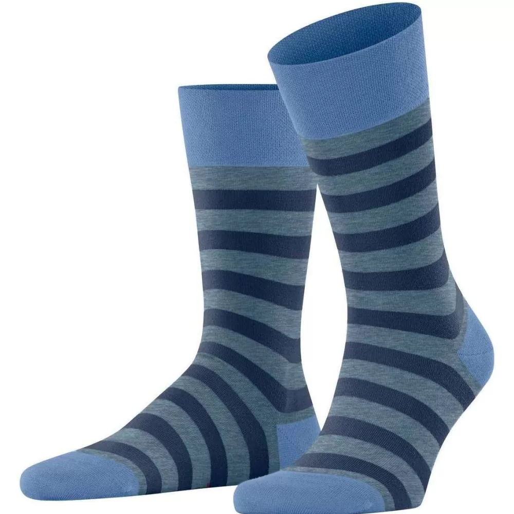 Falke Men's Socks^Blue Sensitive Mapped Line Socks