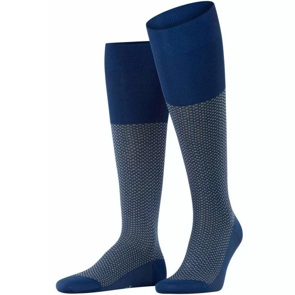 Falke Men's Socks^Blue Uptown Tie Knee High Socks