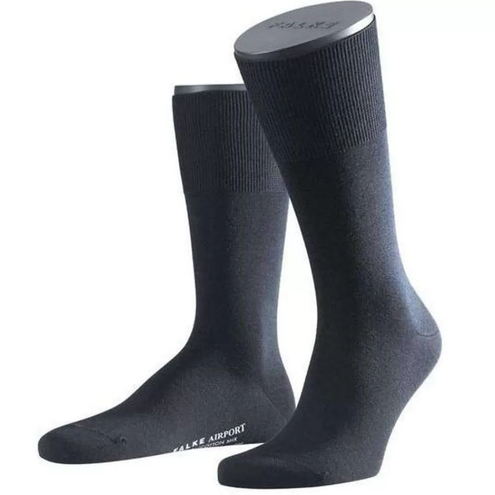 Falke Men's Socks^Blue Wool / Cotton Airport Socks