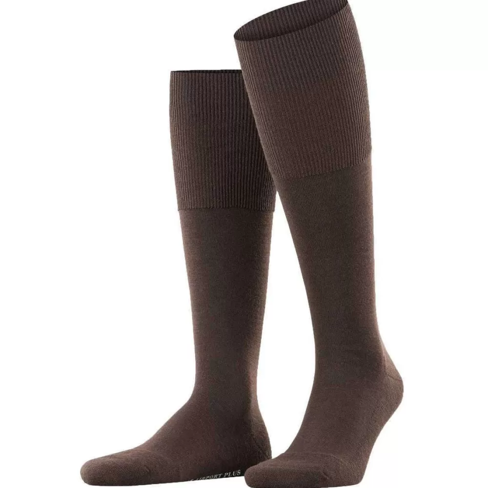 Falke Men's Socks^Brown Airport Plus Knee-High Socks