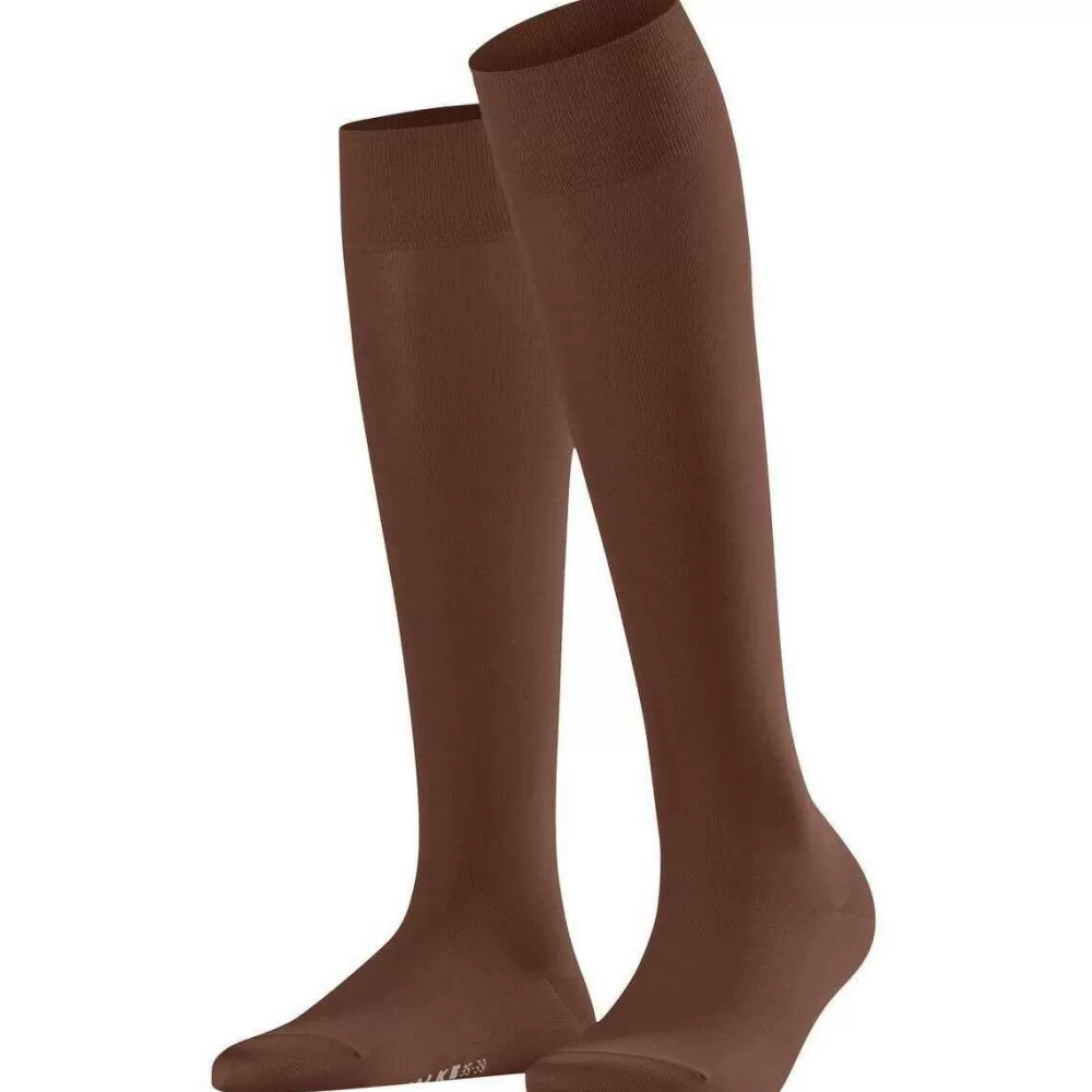 Falke Women's Socks^Brown Cotton Touch Knee High Socks