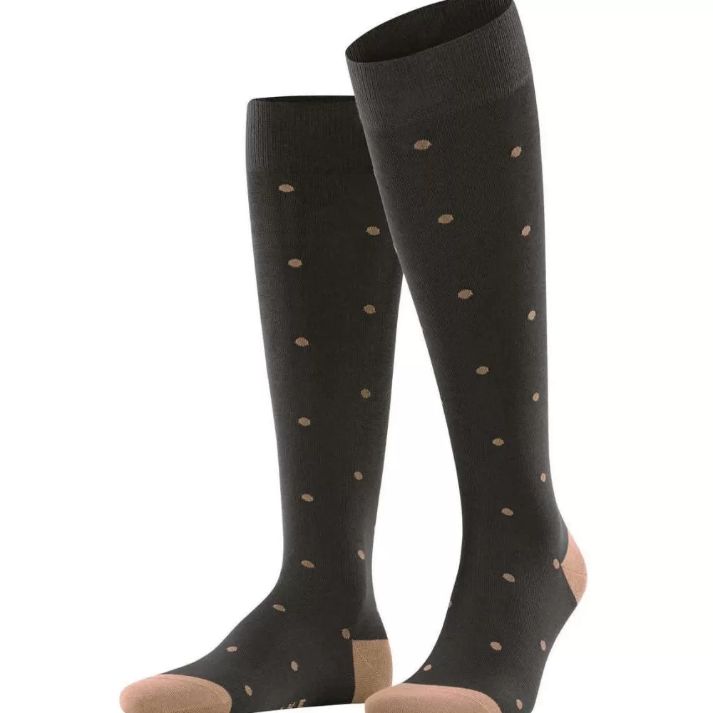 Falke Men's Socks^Brown Dot Knee High Socks