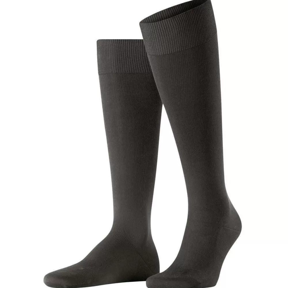Falke Men's Socks^Brown Energizing Cotton Knee High Socks
