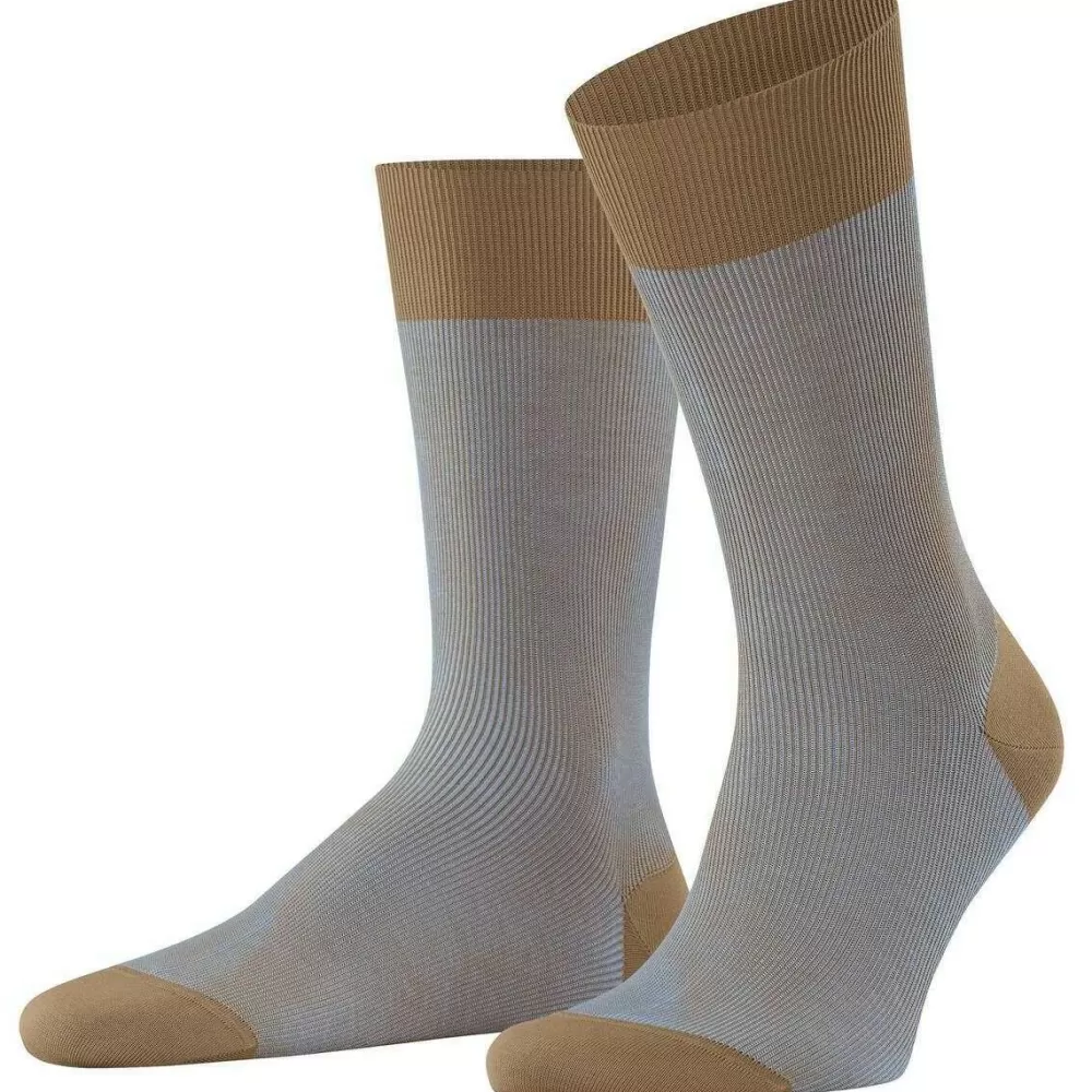 Falke Men's Socks^Brown Fine Shadow Socks