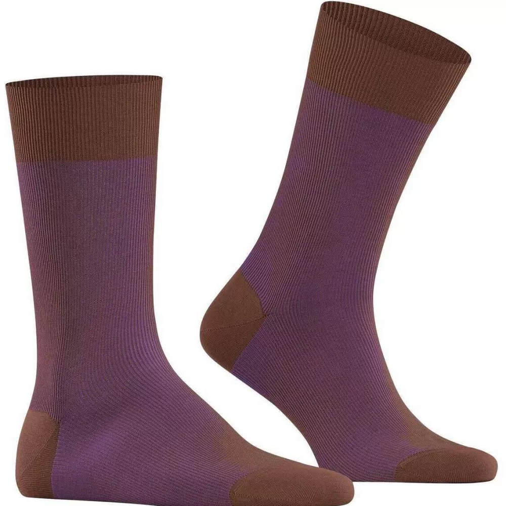 Falke Men's Socks^Brown Fine Shadow Socks