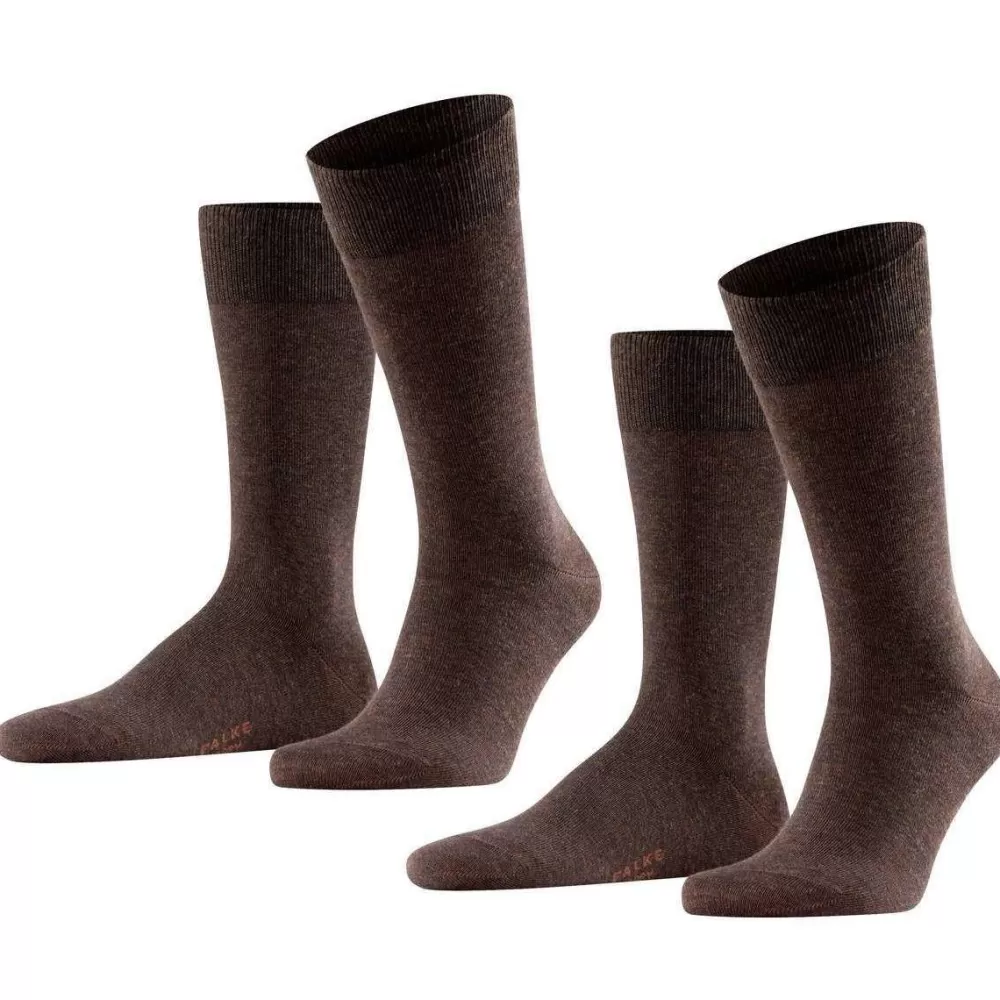 Falke Men's Socks^Brown Happy 2 Pack Socks
