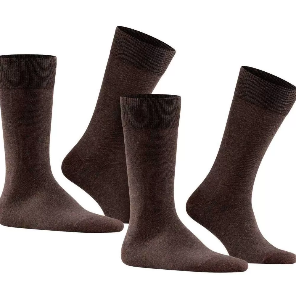 Falke Men's Socks^Brown Happy 2 Pack Socks
