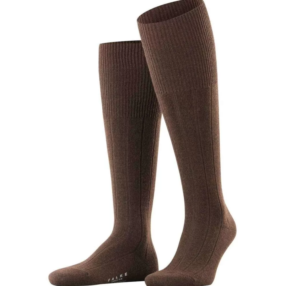 Falke Men's Socks^Brown Lhasa Rib Knee High Socks