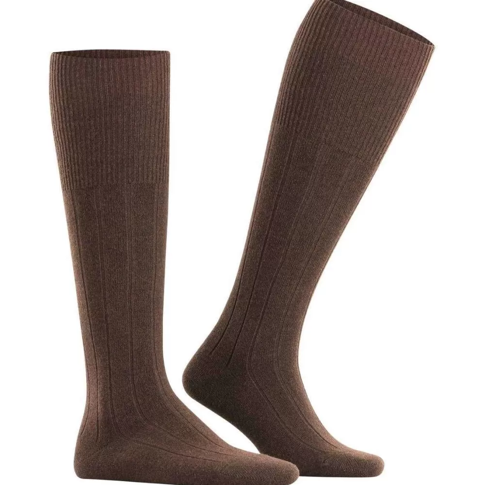 Falke Men's Socks^Brown Lhasa Rib Knee High Socks